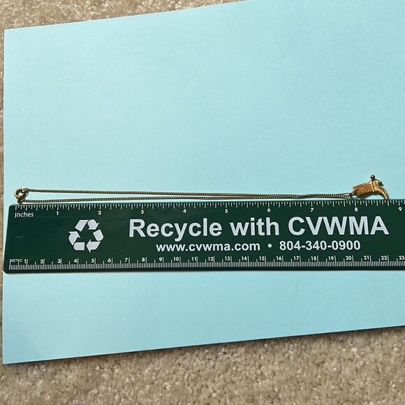 9” kids cowboy boot gold necklace - Picture 2 of 3